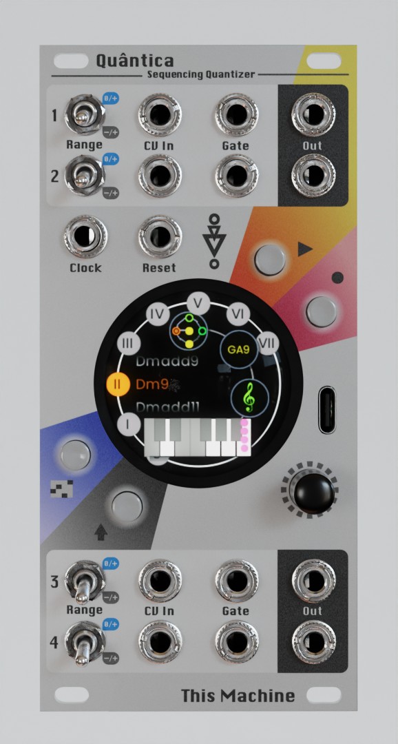 This Machine Quântica eurorack quantizer module carousel front
