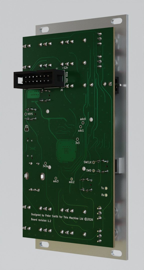 This Machine Quântica eurorack quantizer module carousel back left