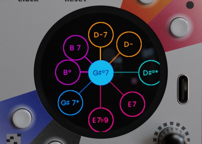 This Machine Quântica eurorack quantizer module chord map screenshot